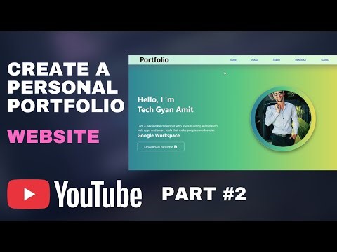 How to make personal portfolio website using html css and javascript part#2