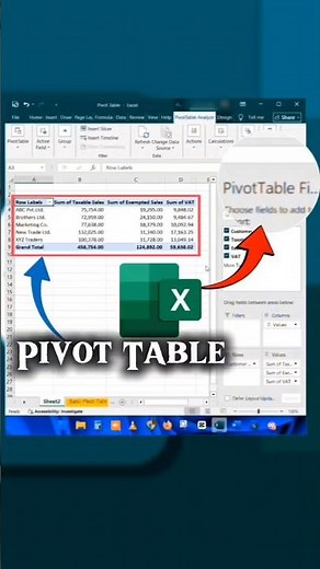 How to create a Pivot Table in Excel | Basic Tutorial for Beginners. #excel
