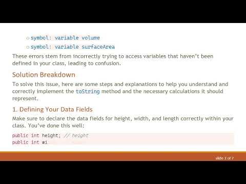 Understanding the toString Method in Java: How to Calculate Volume and Surface Area Efficiently