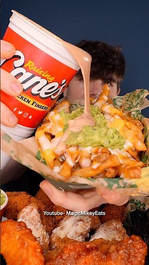 EXTRA Canes Sauce GIANT Chipotle Burrito + McDonalds with Wingstop Ranch?! #asmr #mukbang