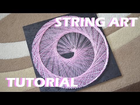 SPIRAL STRING ART | TUTORIAL | DIY | timelapse