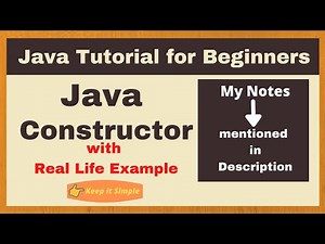 #5 Java Constructor | Java Tutorial for Beginners