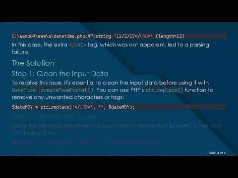 Resolving the PHP DateTime Issue: Call to a member function format() on boolean Error