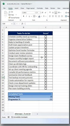 📝✨ Create a Smart To-Do List in Excel! ✅ Automatically mark tasks as Done using Conditional Formatting 📊 Track your completed tasks with the COUNTIF formula Perfect for productivity lovers 💪💼 #ExcelTips #ToDoList #ExcelFormula #CountIF #ConditionalFormatting #ExcelTutorial #LearnWithAtherNaqvi #ProductivityInExcel | IICA Computer Education