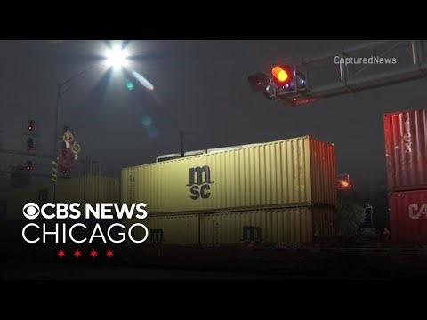 Person dead after freight train hits car in Blue Island, Illinois