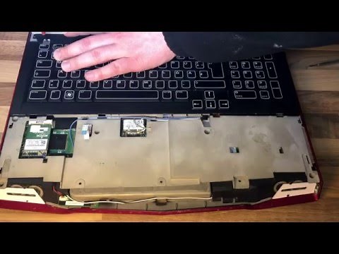 How to replace Keyboard Alienware M17 X Disassembly Change Keyboard Tastatur wechseln Anleitung