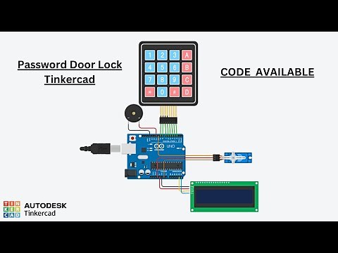Password Door Lock Using Arduino | Arduino Project | Tinkercad Tutorial