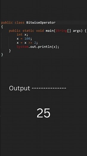 java right shift operator