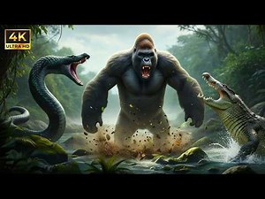 When Titans Clash: King Kong vs T-Rex, Giant Crocodile & Snake – Military Monster War Begins!