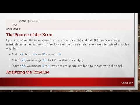 Understanding the D Flip Flop Code Error: A Clear Guide to Fixing Test Bench Issues