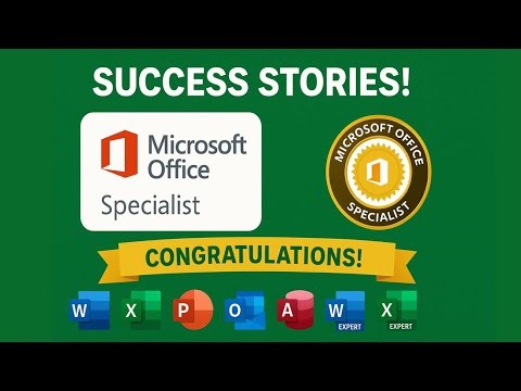 Celebrating Excellence: Pamela & Leila Achieve MOS Certification Success! Excel & Word 365 Champions
