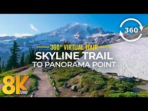 8K 360° Virtual Hike along Skyline Trail to Panorama Point, Mount Rainier