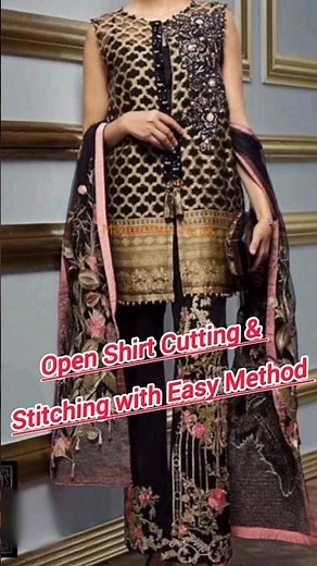 Easy Girls Front Open Shirt Cutting & Stitching Tutorial | Branded Shirt Sewing#viral #girlsfashion