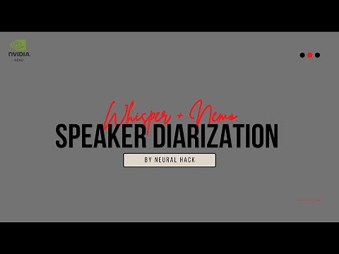 Nemo Speaker Diarization + Whisper Transcript Tutorial | NVIDA | Python | Training Nemo Model