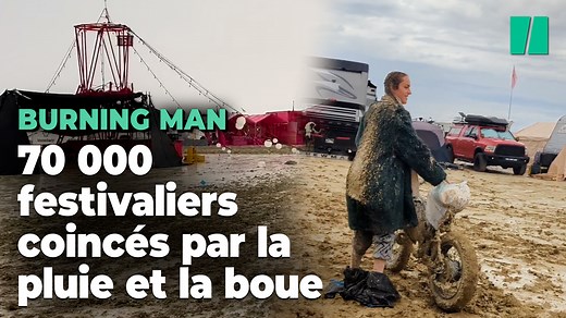 378K views · 2.4K reactions | Le festival Burning Man a tourné à la catastrophe à cause de fortes pluies dans le désert | Le HuffPost | Facebook