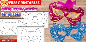 Free Printable Masquerade Masks Template | 123 Kids Fun Apps