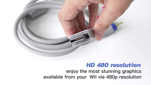 6Ft Component HD AV Cable to HDTV-EDTV (High Definition 480p) Compatible with Nintendo Wii and Wii U
