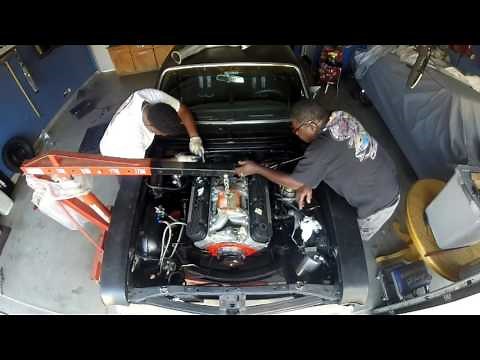 BIG BLOCK GETS INSTALLED INTO THE CHEVY NOVA