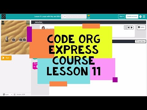 Code.org Lesson 11 - Code Org Express Course Lesson 11 Loops with Rey and BB8 - Course C Lesson 8