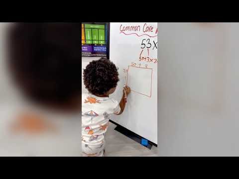 3 Year Old Teaches Common Core Math! (Box Method Multiplication) 🤯