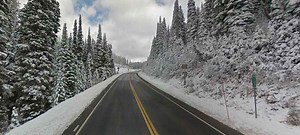 Lolo Pass on Montana-Idaho border: curves next 99 miles