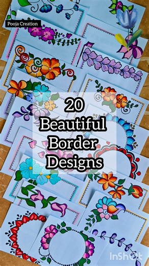 20 Easiest project designs one by one #frontpagedesign #borderdesigns #shorts