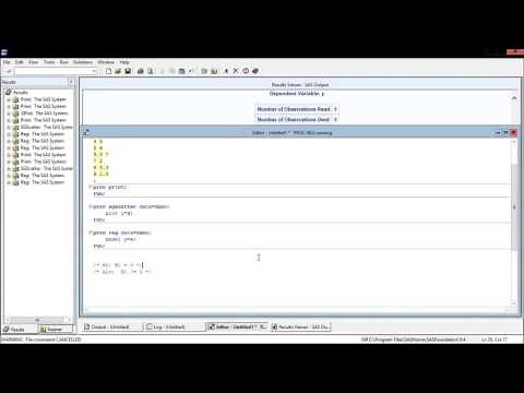SAS - Simple Linear Regression