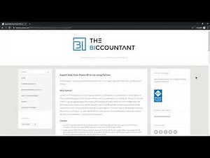 Export data from Power BI using Python
