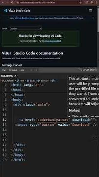How to Add Download Option in Website | HTML Download Attribute Explained | Coder Baniya #codinglife