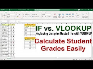 Calculate Student Grades in Excel: Replace Nested IFs with VLOOKUP