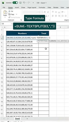 How to add numbers in a CSV file?