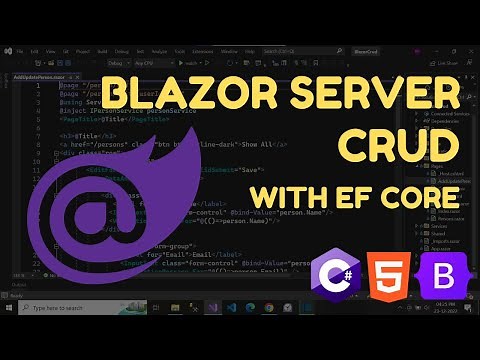 Blazor server crud tutorial