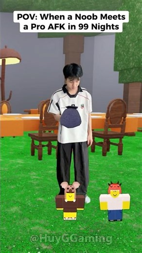 When a Noob Meets a Pro AFK in 99 Nights But...💀 #HuyG #roblox #99nightintheforest