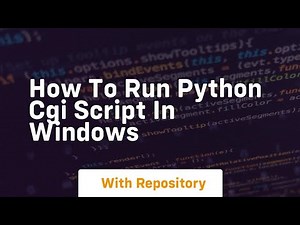 how to run python cgi script in windows