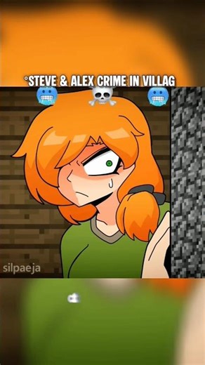 STEVE AND ALEX CRIME IN VILLAG 💀🤯 #minecraft #shorts #trolledit