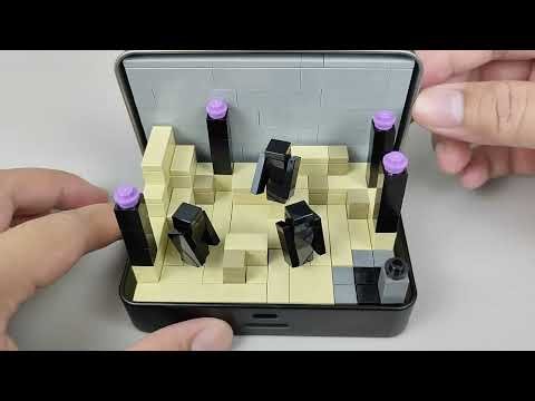 Lego build Minecraft micro worlds : The End #lego #legobuild #shorts #brickboom