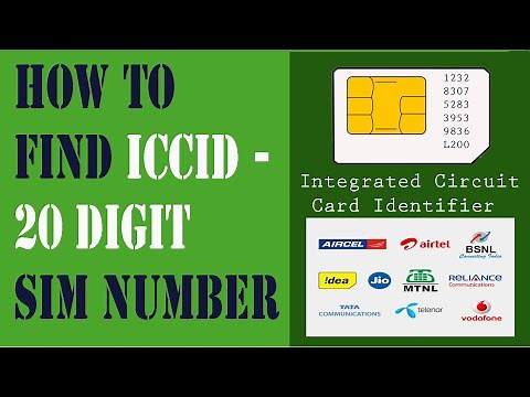 How to find 20 Digit SIM number OR ICCID