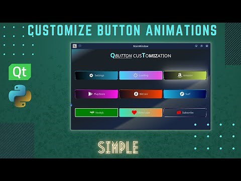Python Building and animating buttons and icons | QPushButtons Iconify | PyQt PySide | Modern UI