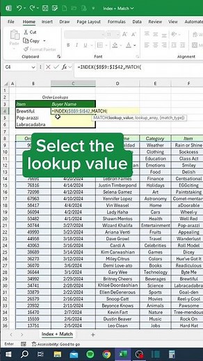 Index + Match in Excel! #tutorial