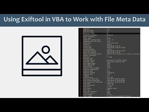 Using ExifTool in VBA to Work with File Meta Data