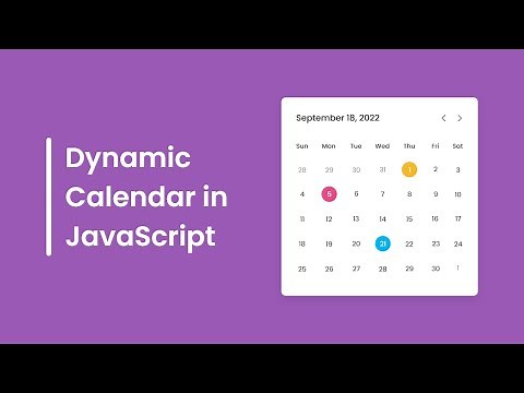 Create A Dynamic Calendar in HTML CSS & JavaScript | Calendar in JavaScript