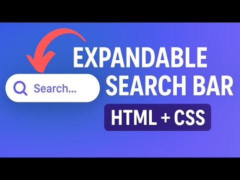Create a Smooth Expanding Search Bar Using HTML & CSS | Coding Cloud