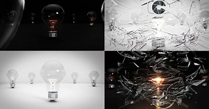 Exploding Light Bulb Logo Reveals