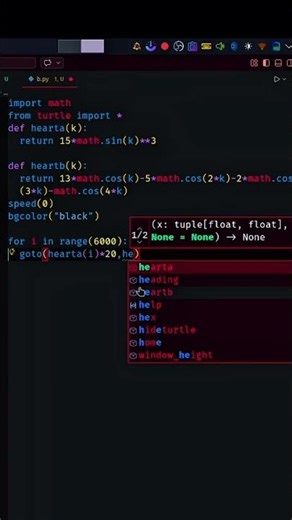 How to Draw a Beautiful Heart in Python Turtle ❤️ | RGB Animation#python #turtle
