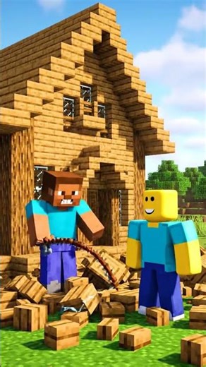 Minecraft vs Roblox in 8 Seconds! 😂 #shorts