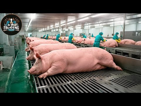 How America Raises 75M Pigs Every Year – Inside Modern Pig Farms | Processing Factory