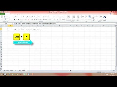 How to Move Cursor Inside a Cell with Keyboard in Excel