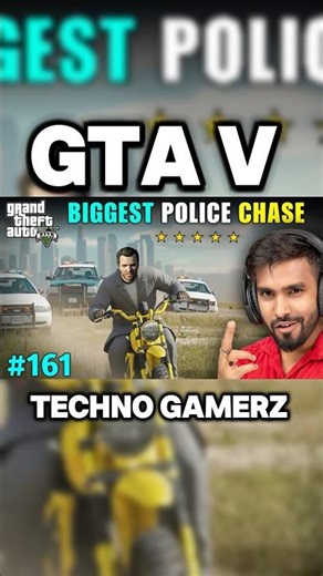 MICHAEL BIGGEST POLICE CHASE IN THE CITY 🏙️ | Techno Gamerz gta V gameplay #gta5 #technogamerz