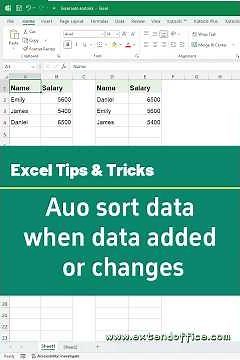 Auto Sort Data in Excel — Instantly Organize as You Type