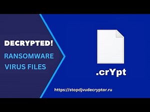 How to Decrypt .crYpt Virus Files and Recover Encrypted Files with STOP DJVU Decryptor
